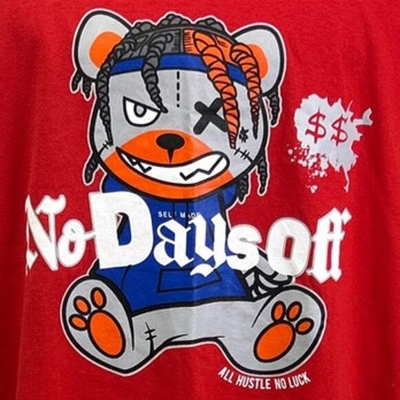 New 3FortyInc Mens 3XL Rasta Teddy Bear 100% Cotton Crew Neck Tee Shirt - Picture 2 of 4